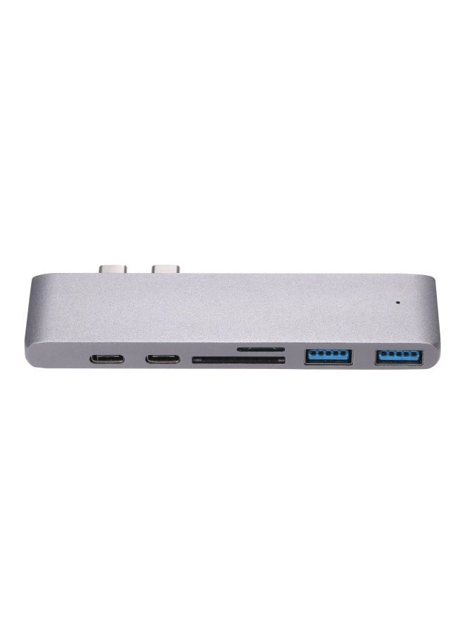 NIBEMINENT USB C Hub 3.0 - 7 Ports Aluminium