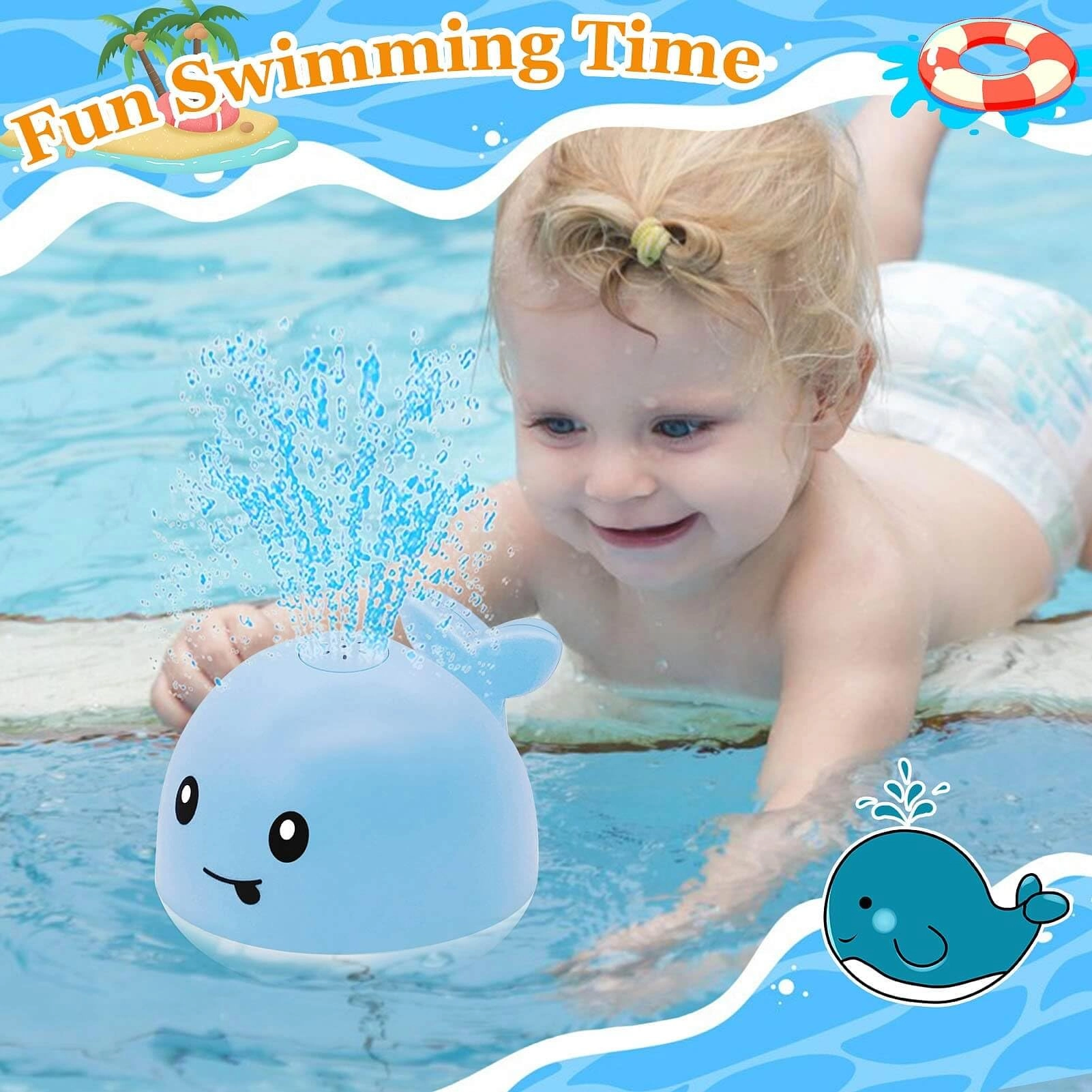 Whale Water Spray - 5 inches Rechargeable Automatic