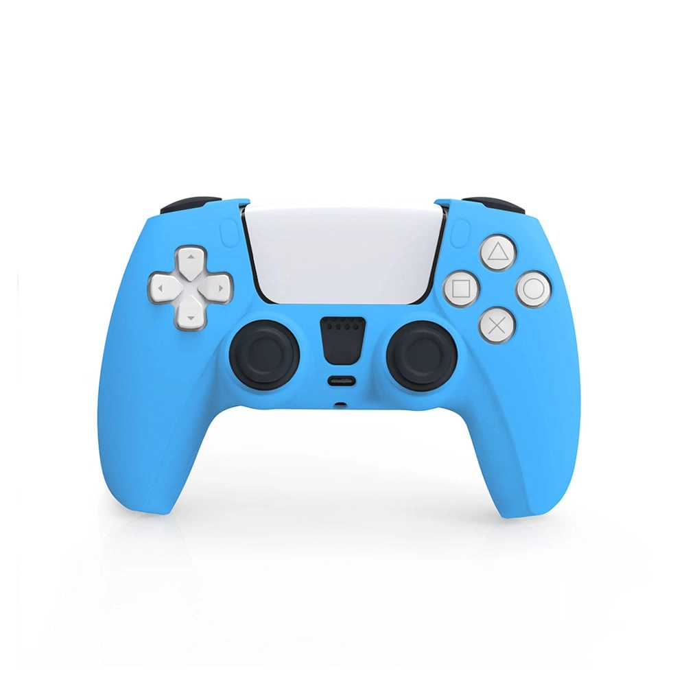 PS5 Controller Soft Silicone Case - Precise Hole Position Blue