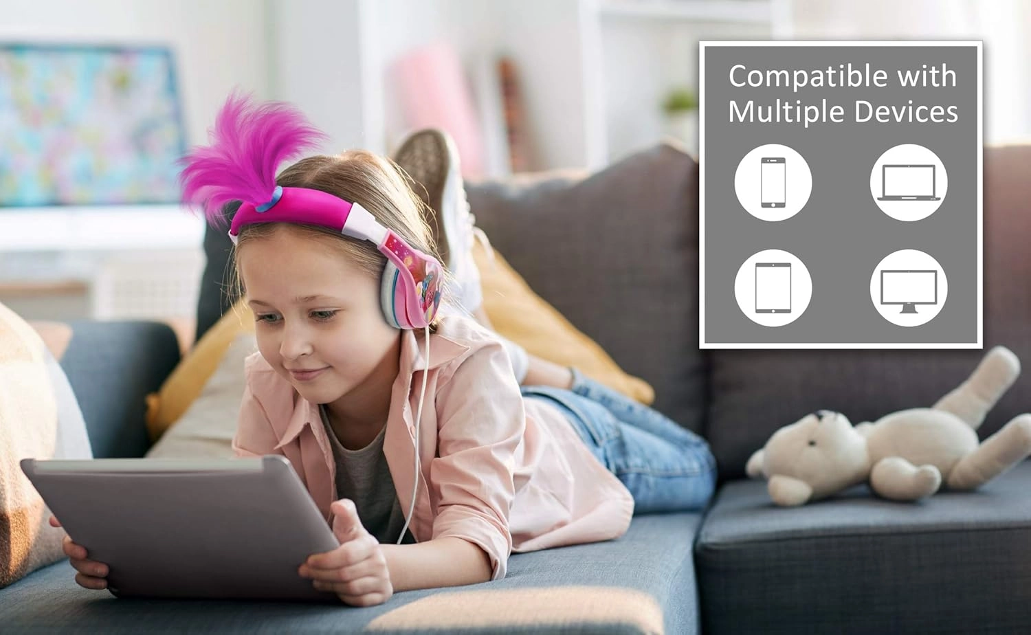 Trolls World Tour Poppy Wired Headphone