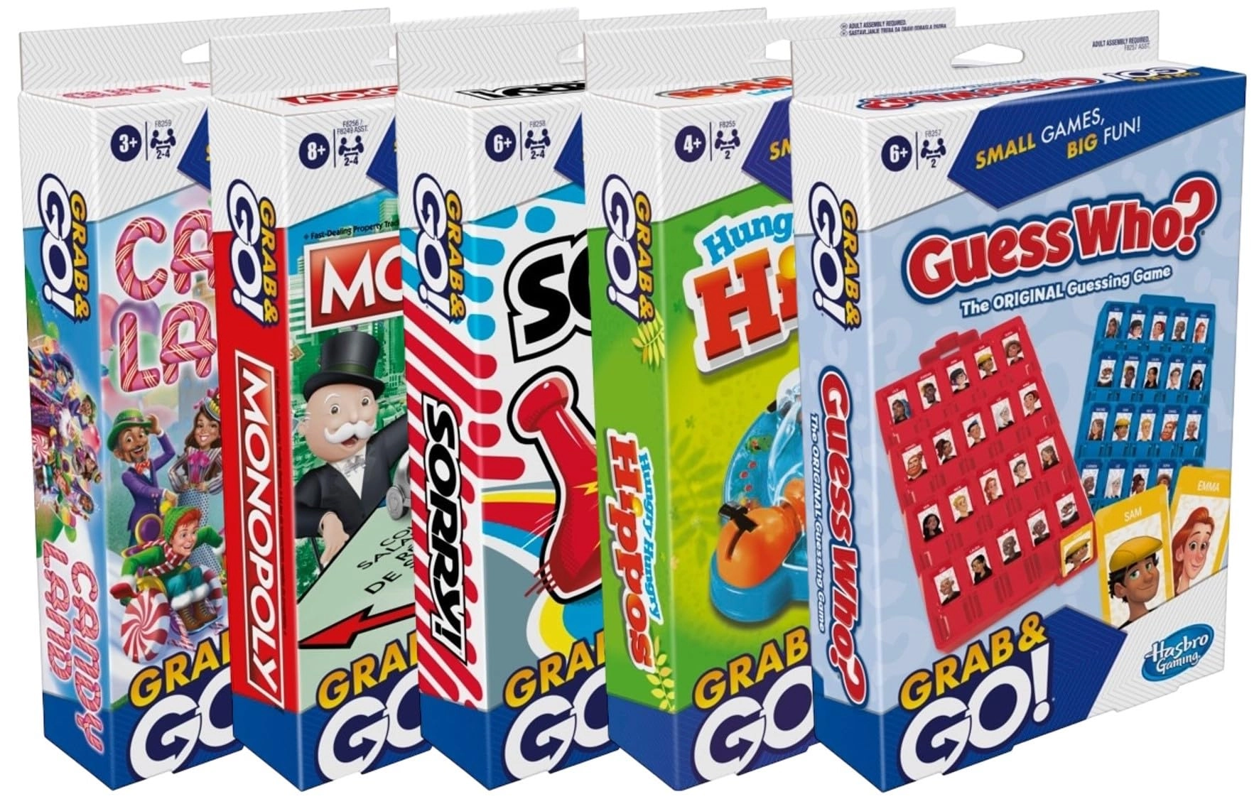 Hasbro Sorry! + Hungry Hippos + Monopoly + Guess Who? + Candy Land