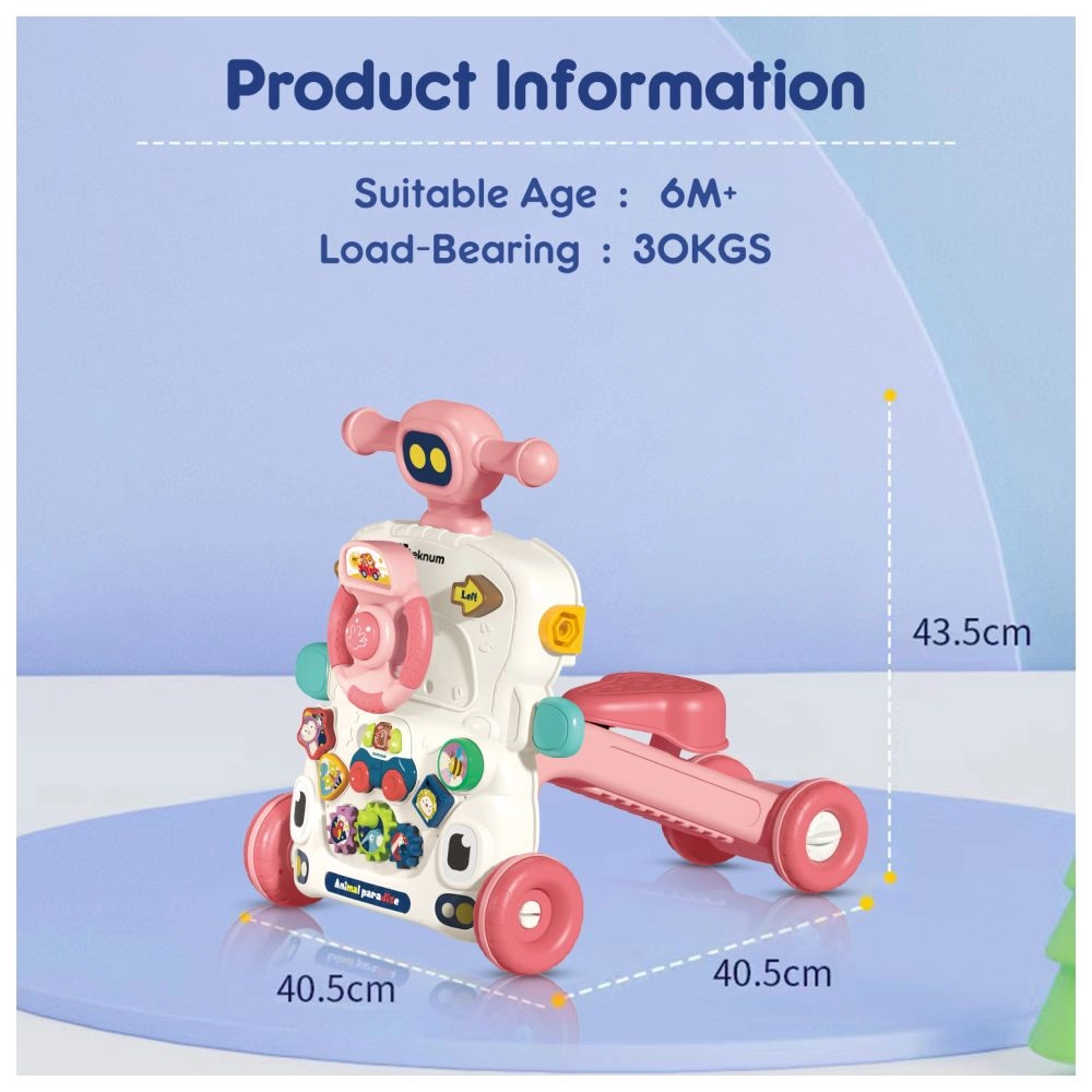 5 in 1 Baby Walker - Musical Keyboard Blue