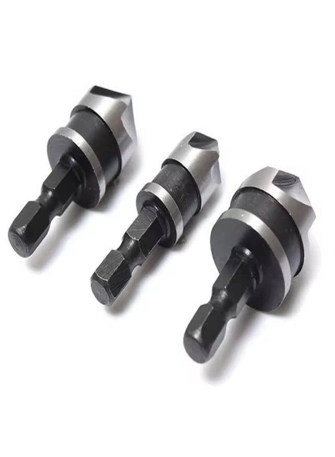 NityaEcommerce Chamfering Countersink Drill Bit - HSS 3 Pieces 12mm 16mm 19mm