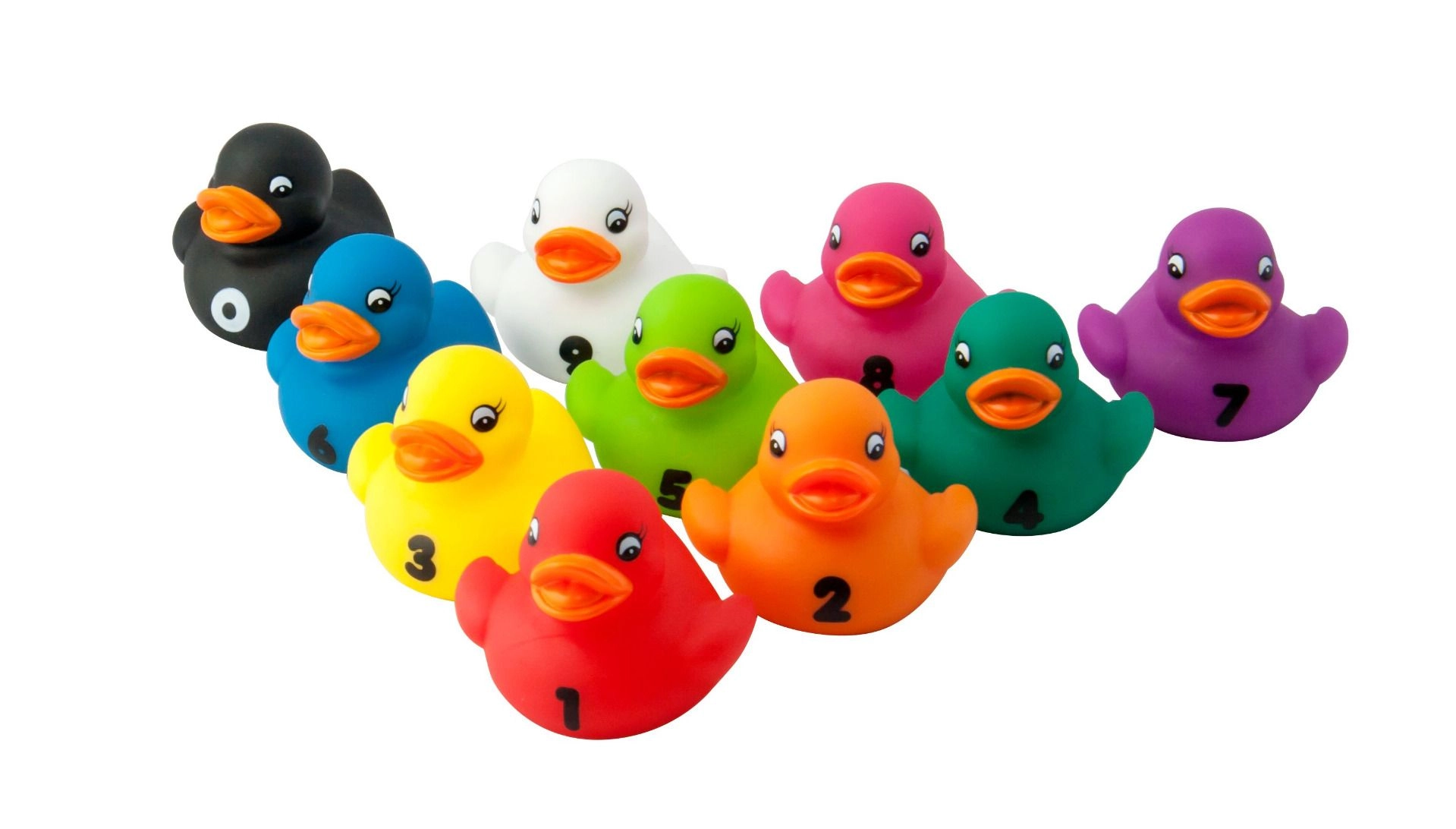 Little Hero Numeral Duckies - 10 Pieces Multi Colour