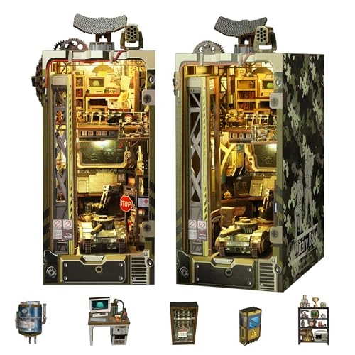 Flever Dollhouse DIY Book Nook - 3D Wooden LED