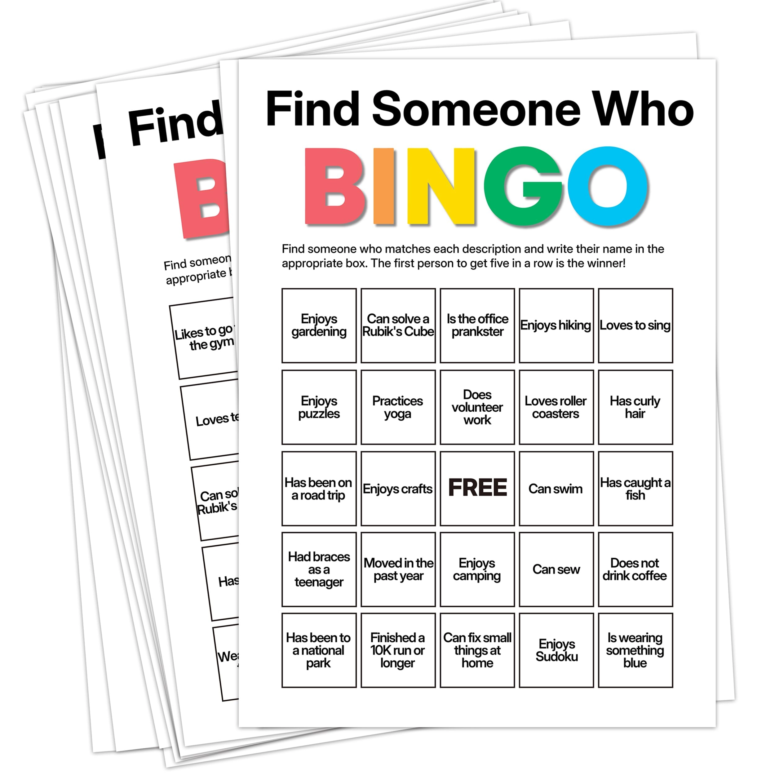 Office Bingo Cards - Adult 25