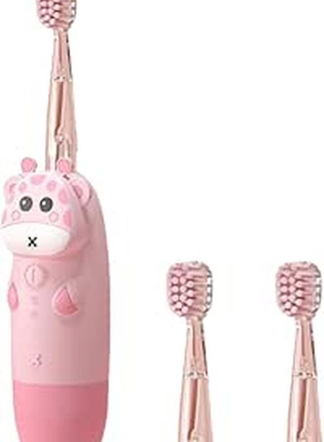 PHENOFICE I4Y910TLSET06K14CTF - Sonic Electric Toothbrush Pink USB Rechargeable 4 Soft Bristle Heads