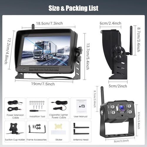 Digital Reversing Camera - Night vision wireless 1024 x 600 pixels