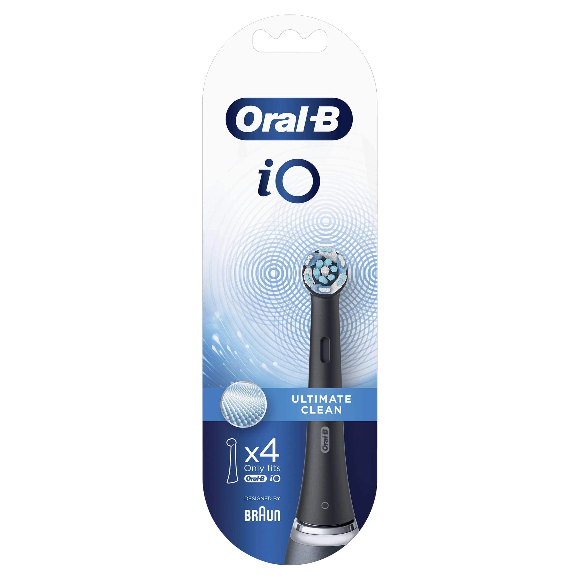 iO Series Ultimate Clean Replacement Brush Head - Black 4 Count