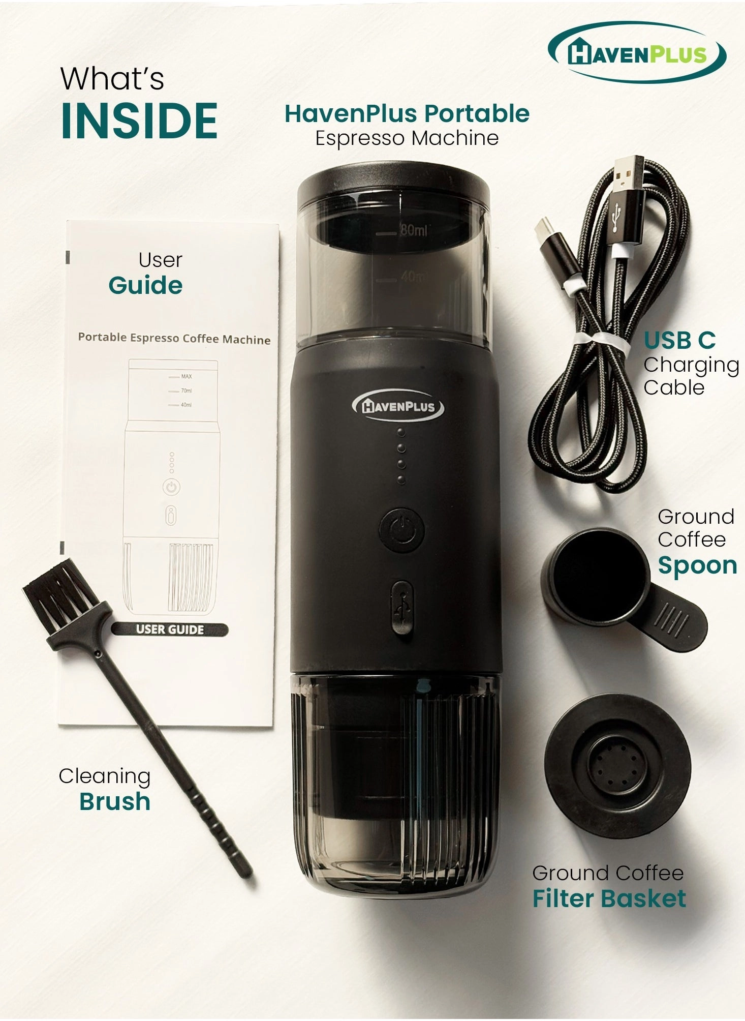 Portable Espresso Machine Rechargeable 15-Bar 7500mAh 152992