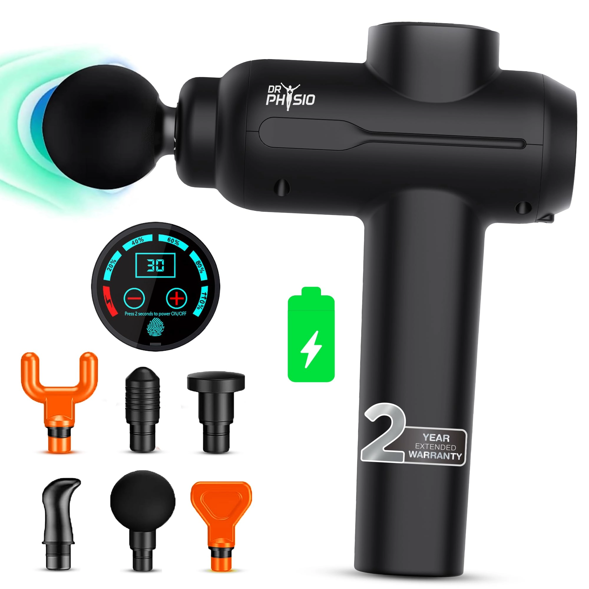 Nureca Limited, Office No. 101, 1st Floor, Udyog Bhavan Sonawala Lane, Goregaon East, Mumbai, Maharashtra - 400063 Supervolt Pro 1043 Massage Gun
