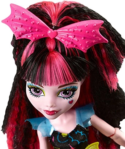 Draculaura Doll - Electrified Hair pink and black Multi-colored Dress