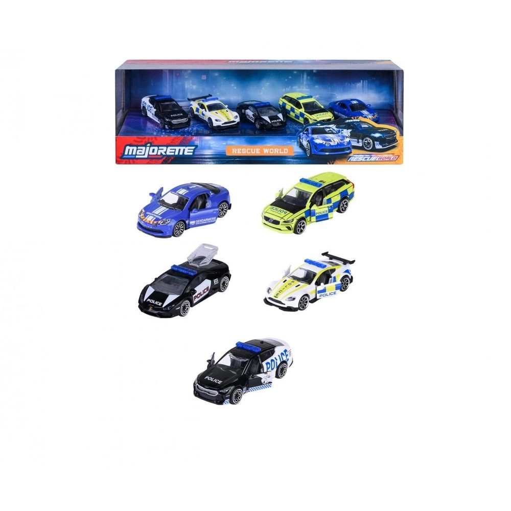 Majorette Alpine A110 S + Kia Performance Car + Lamborghini Huracán + Volvo V90 + Aston Martin Vantage GT8 5 pcs