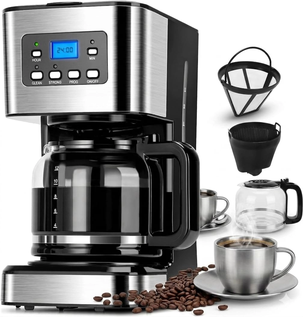 CFT Drip Coffee Machine - 10 Cups Touchscreen Programmable