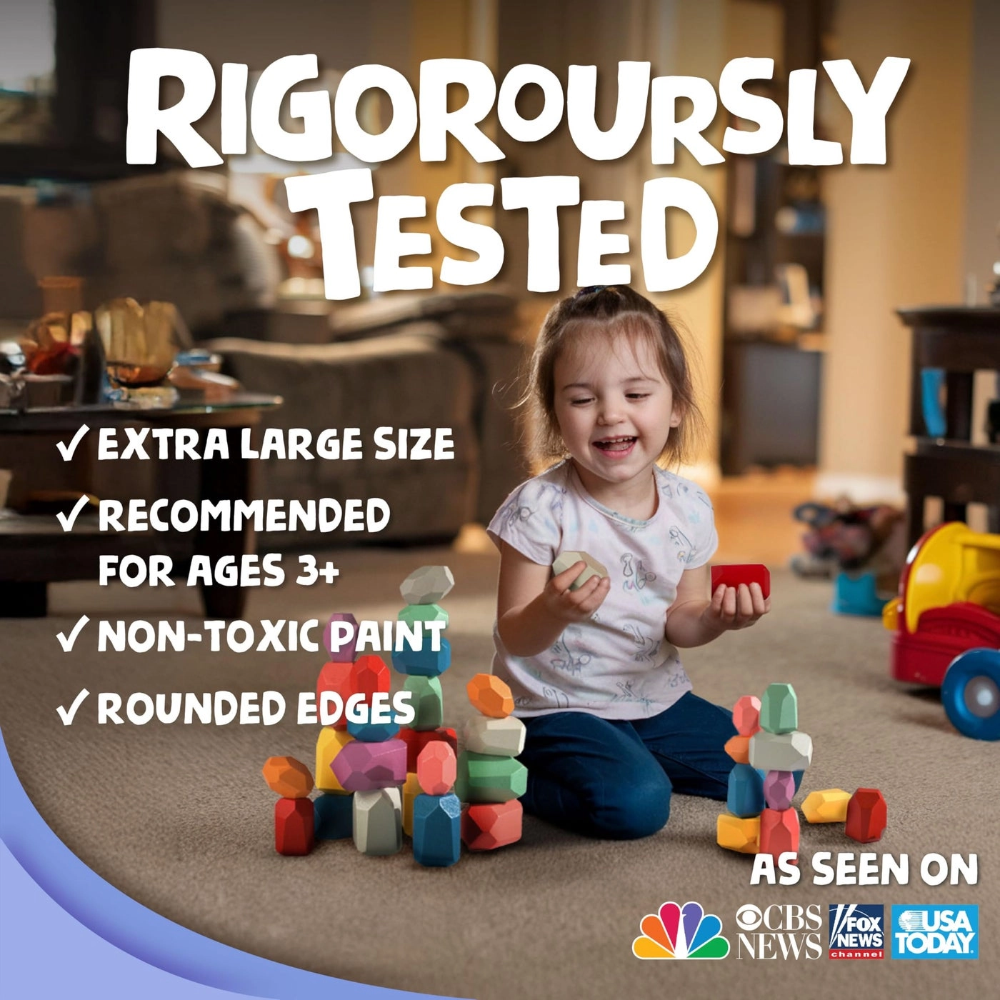 Wooden Stacking Blocks - 3 Years Old 40pcs