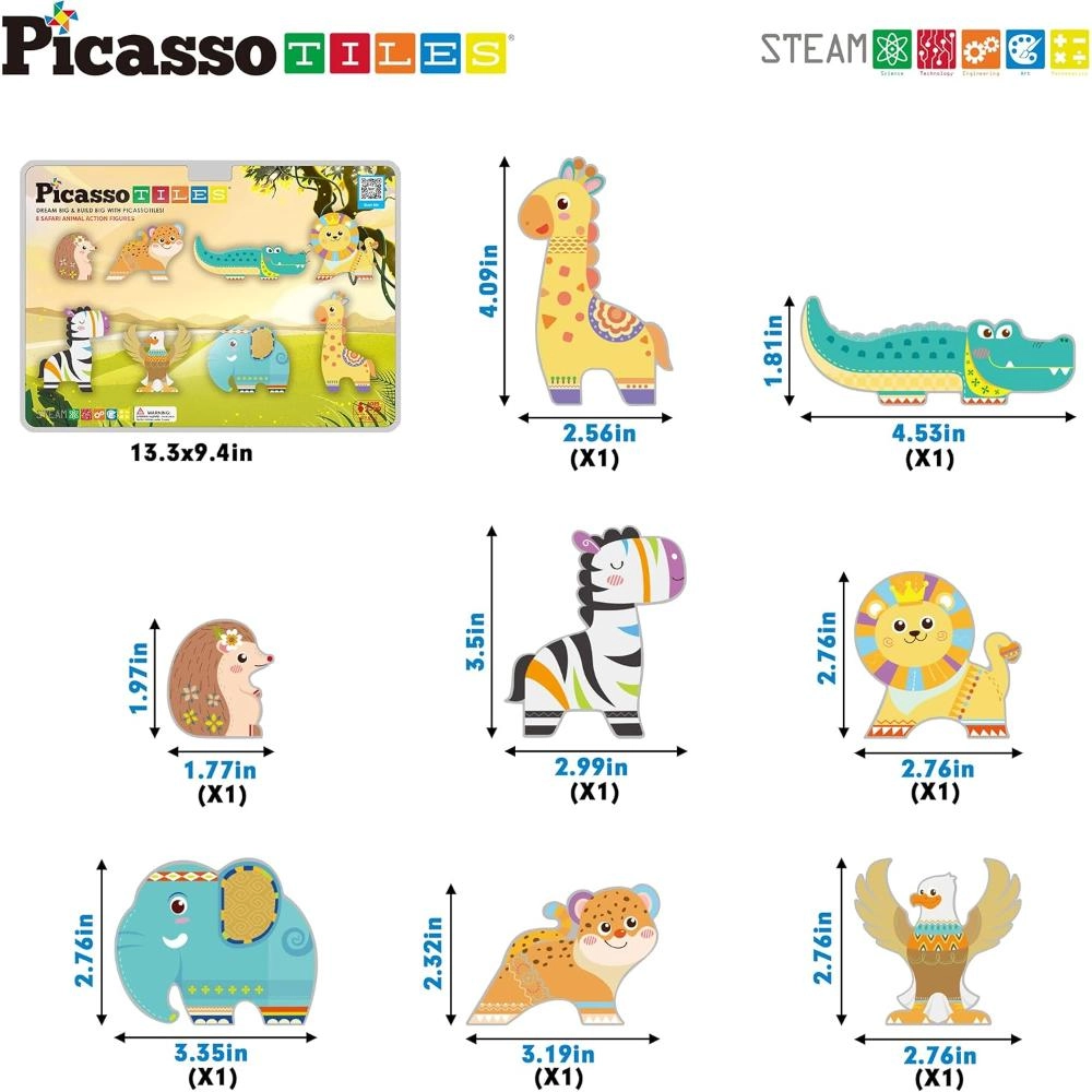 Magnet Building Blocks - Safari Animal 8pcs