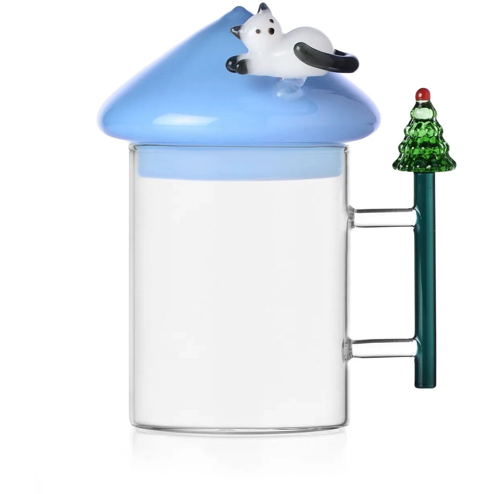 ICHENDORF Lying Cat Mug - with Lid