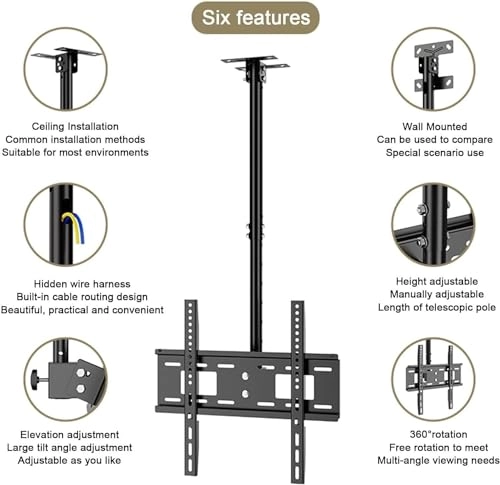 Ceiling TV Mount - 50kg 26-70 inch
