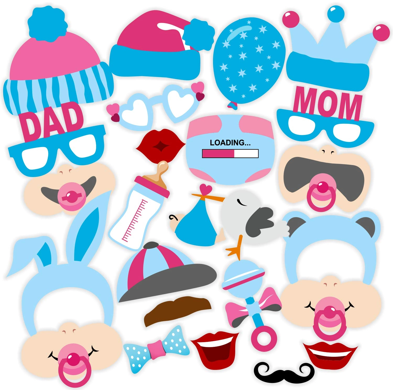 SYGA, Syga Home Furnishing, A503, Samudra Complex, CG Road, Ahmedaabd 380009 Gujarat India Baby Shower Props - 22 piece(s) Baby Shower