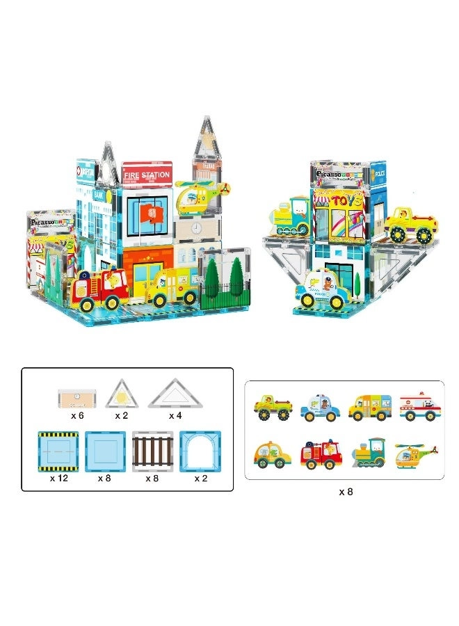 Metro City Magnetic Marvels Playset - 50pcs