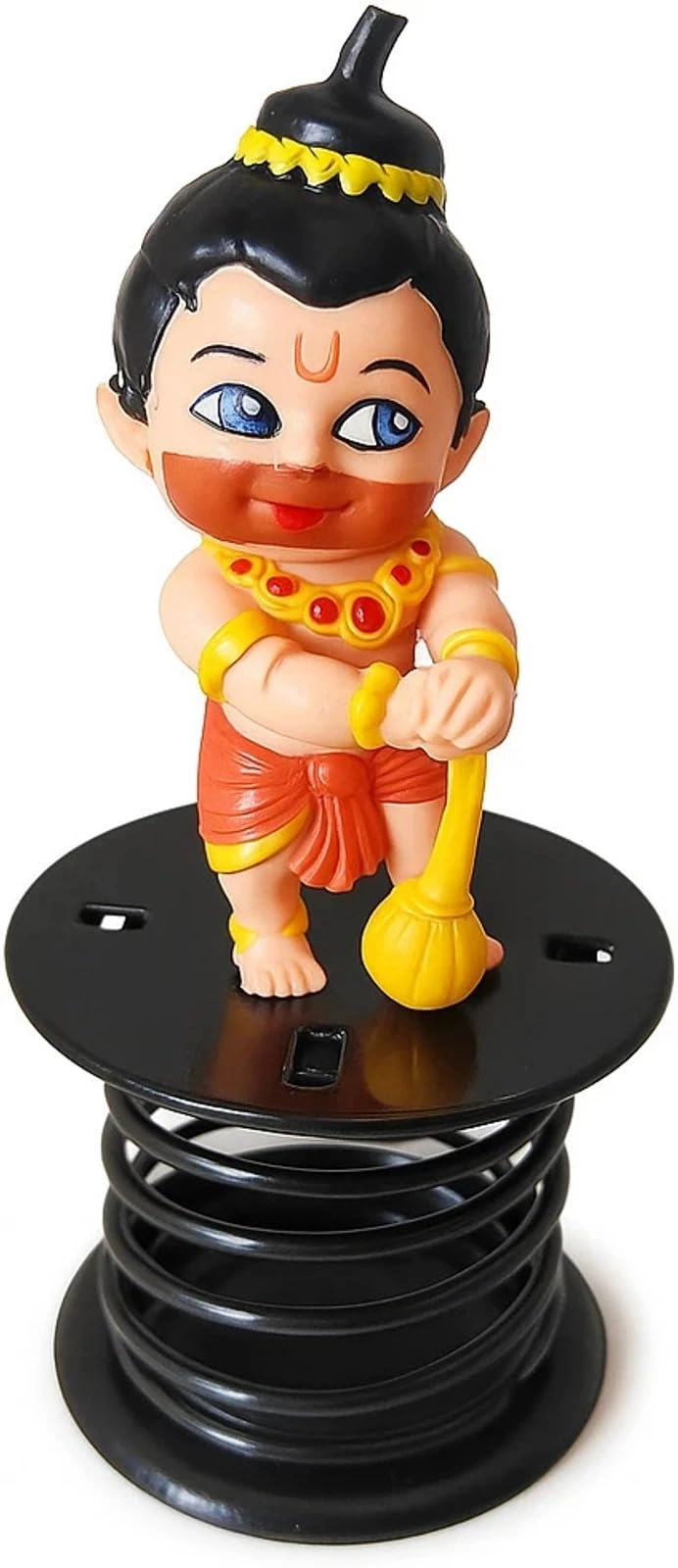 Jyotshika Lord Hanuman Spring Bobblehead - Polyvinyl Chloride