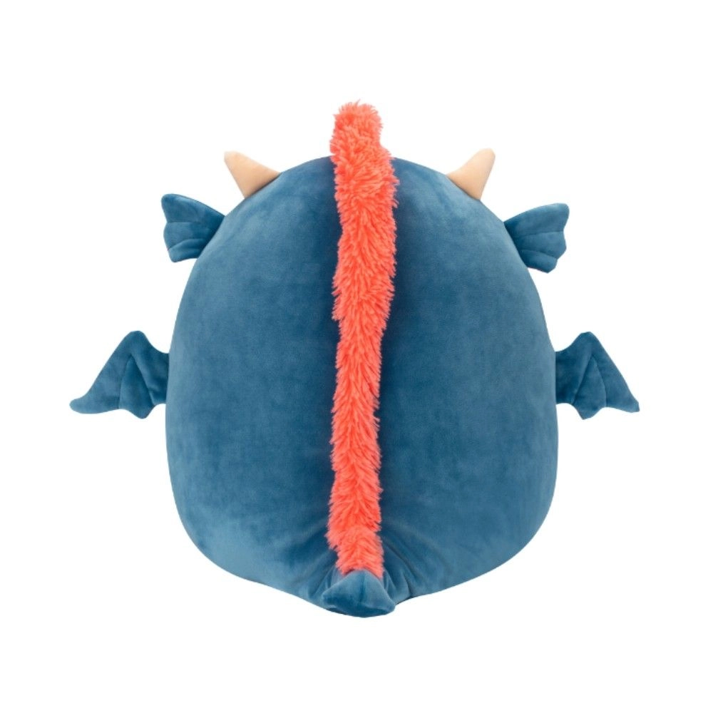 Carin - Large Plush 16 Inch Blue and Orange Dragon