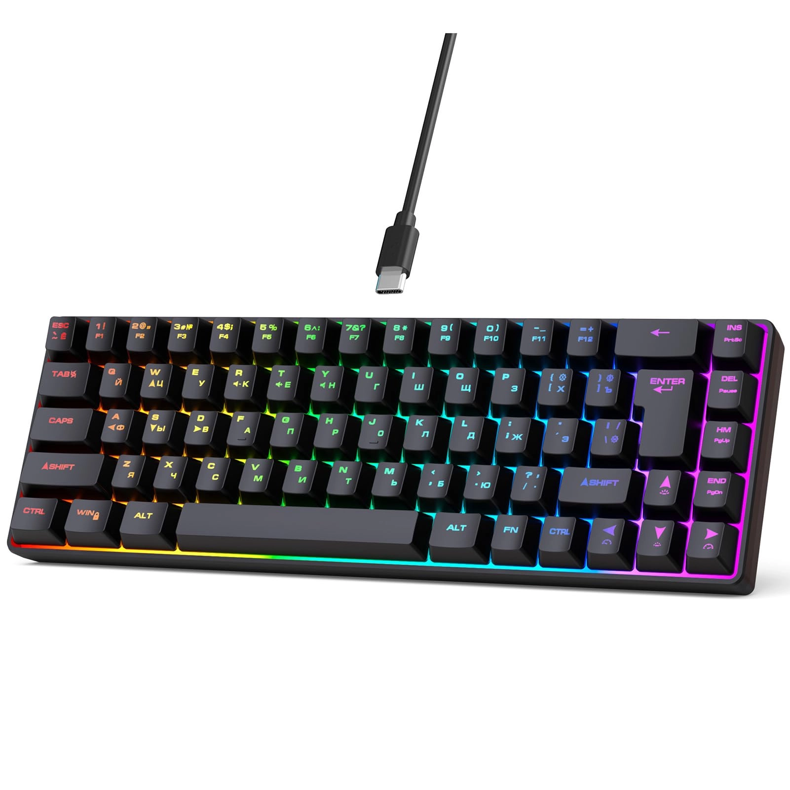 SENECESLI USB Keyboard - RU/EN Wired