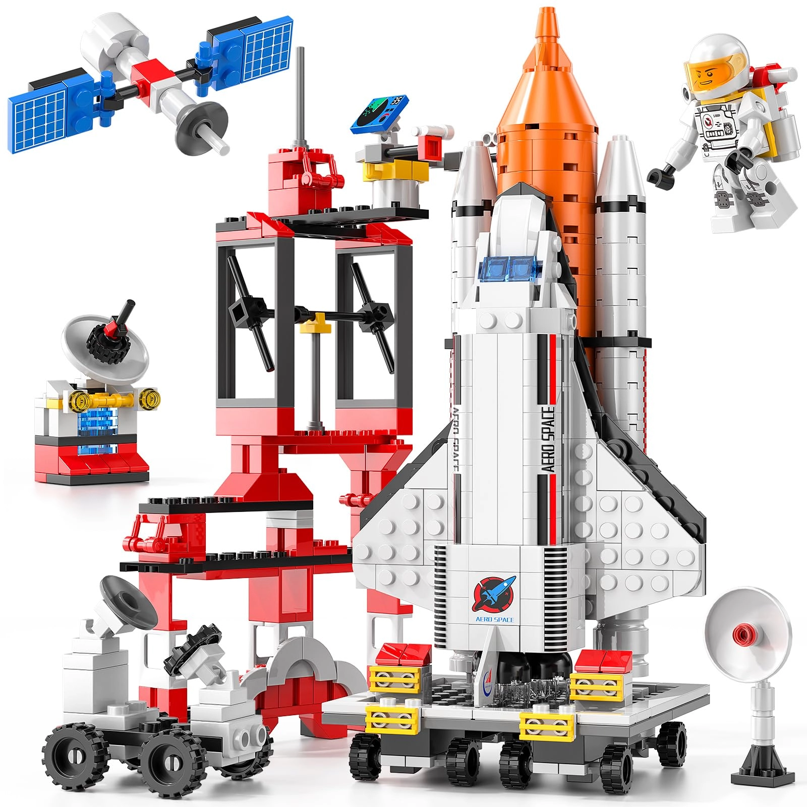TEMI 16-in-1 Space Toy Building Set - 6 years+ 565 pieces