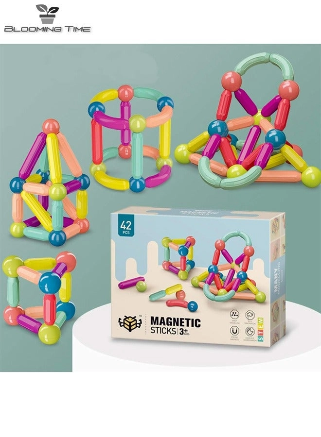 Puzzle magnetic building block - 42 pcs