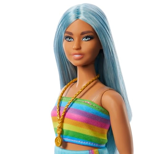 Barbie Fashionistas - Curvy Long Blue Hair RainbowAthleisure Ages 3+