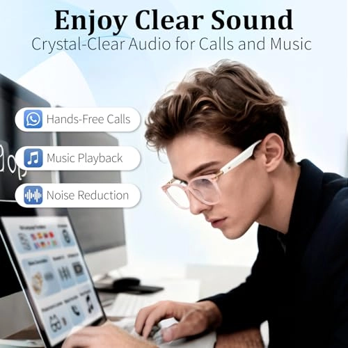 AI Language Translation Glasses - 150 languages Bluetooth 5.4 Color-Change Lens