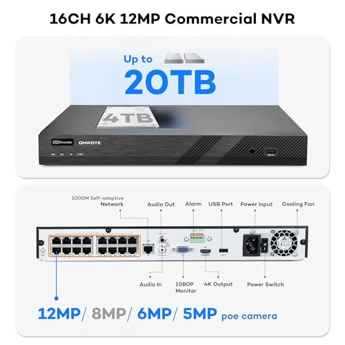 PKA8016-50MR16-4TB - 16 16CH 6MP