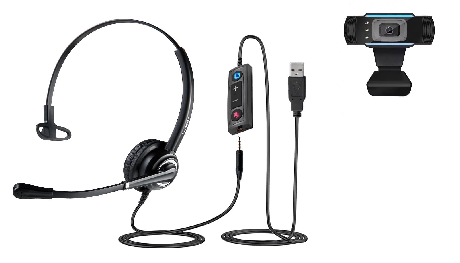 VoicePro 10 - Single Ear USB + W830 - 1080P