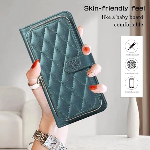 Case for Xiaomi Redmi Note 12 Pro 5G - Faux Leather Zipper Purse Wallet Phone Cover