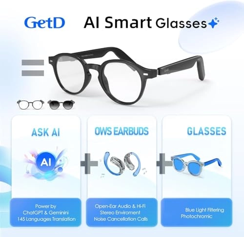 AI Glasses - 145 Languages 11H Music
