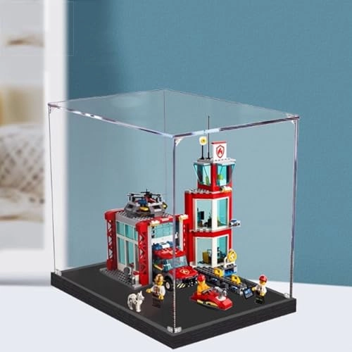 Acrylic Display Box for LEGO City Fire Department 60215 - Acrylic
