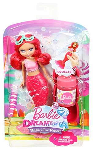 Barbie Dreamtopia Bubbles n Fun Mermaid - green cherry stem tiara Ages 3+