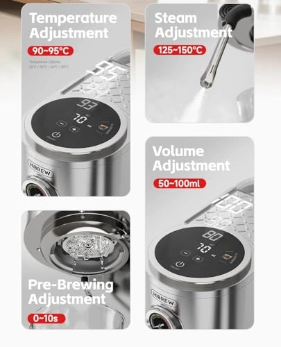 3-in-1 Semi-Automatic Espresso Machine & Milk H13A