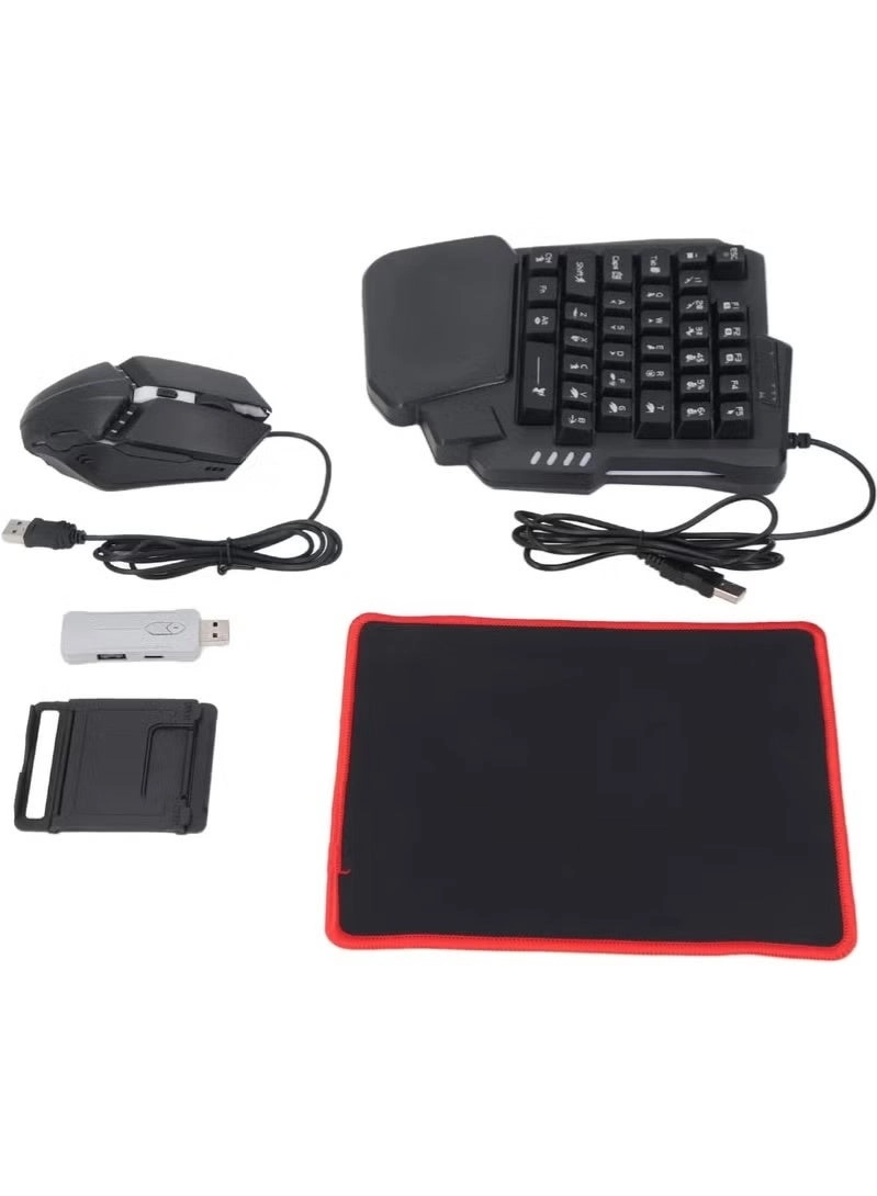 5-in-1 Half-Hand Gaming Keyboard Set - Wireless