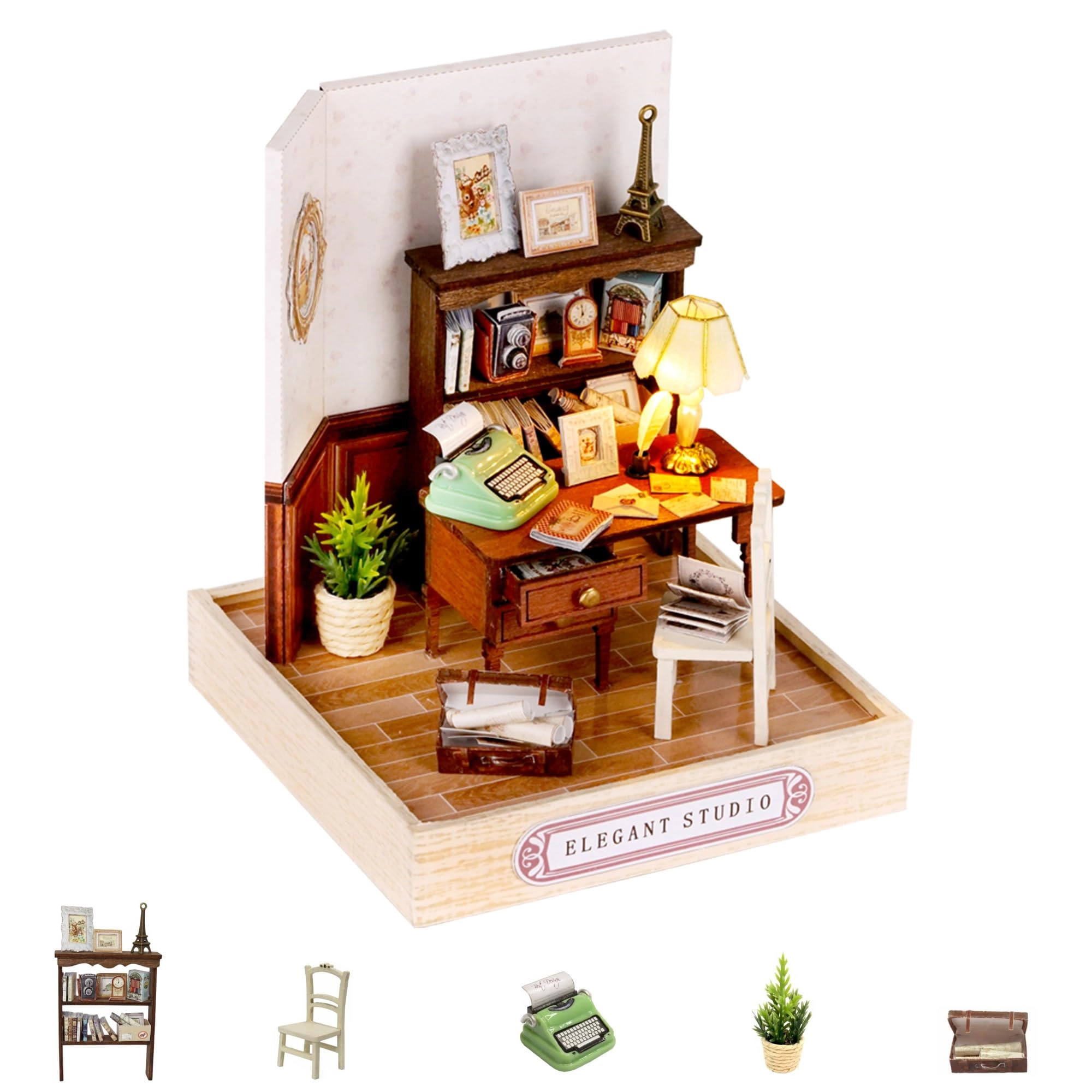 DIY Miniature House Kit - Vintage Coffee Shop