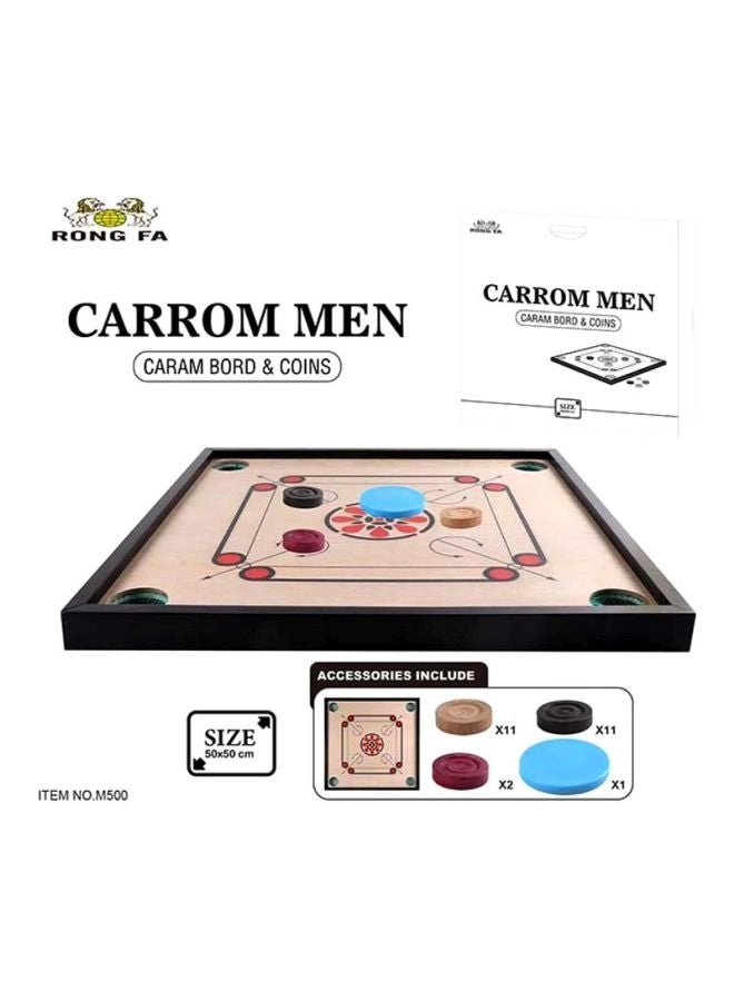 Carrom Board - Multicolour + Coins - 25 x Coins