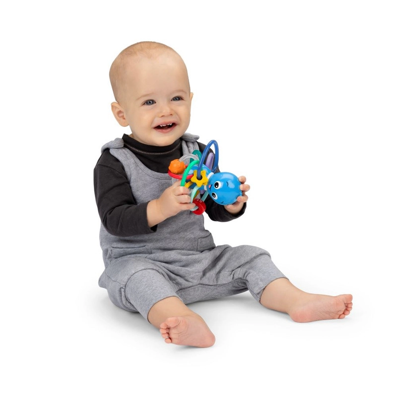 Opus's Shake And Soothe Teether Toy - 6 rings hidden rattle