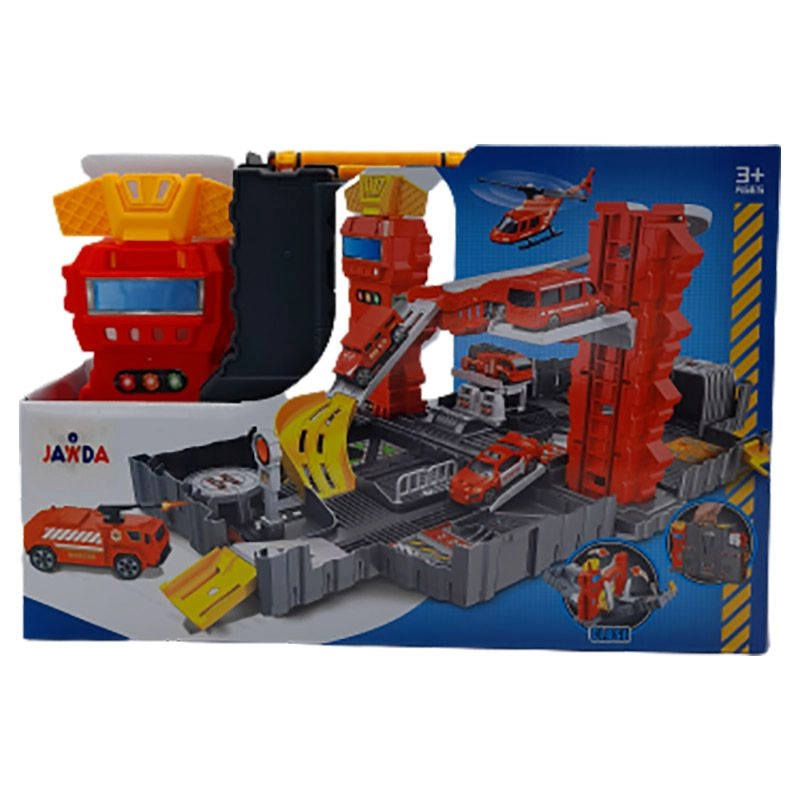 Fire Series Parking Lot - 1 helicopter 2 fire vehicle