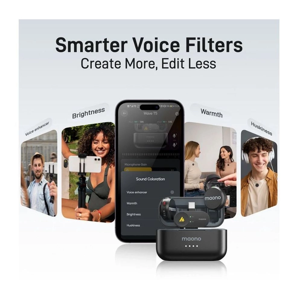 Wave T5 Combo Wireless+Lightning+USB Microphone
