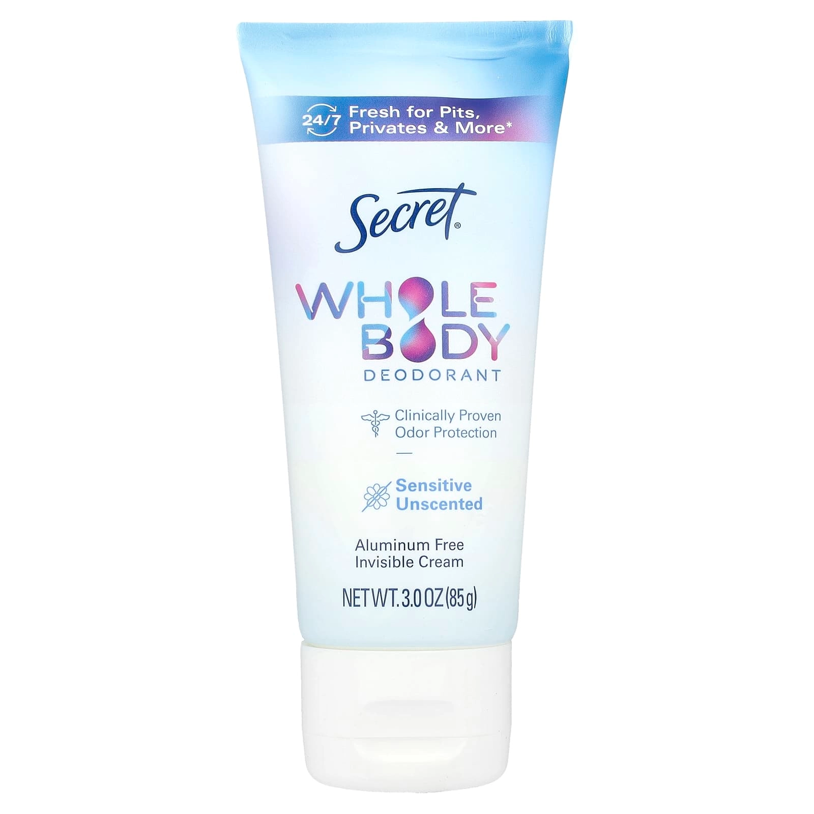 Secret Whole Body Deodorant - Unscented 85 g