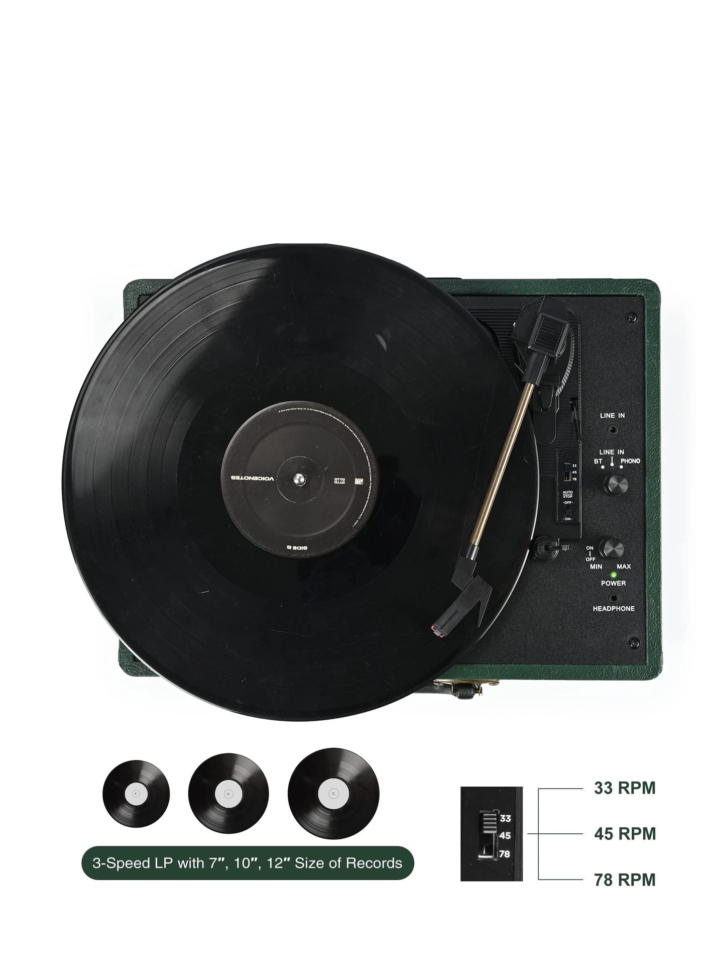 Vinyl Record Player - Belt-Driven