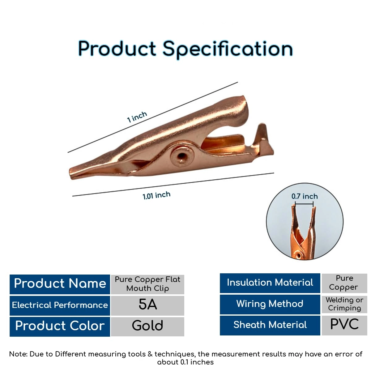 Micro Alligator Clip - 5amp