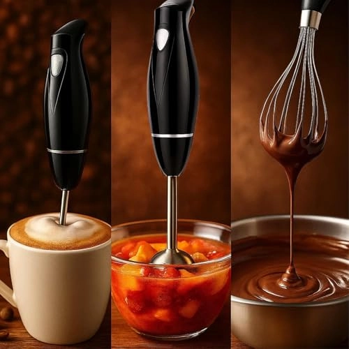 Hand Blender Set - 3-in-1 Handheld Mixer Stainless Steel Blending Stick