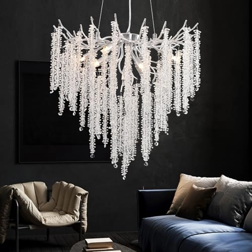 Modern Chandelier Crystal Light - 20 inches (min) to 67 inches (max)