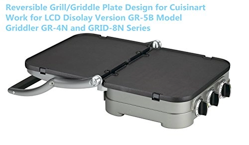 Reversible Grill/Griddle Plate - 200-Square-inch Cooking Surface